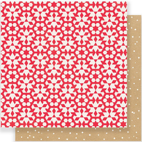 Fa La La Double-Sided Cardstock 12"X12" - Snowflakes