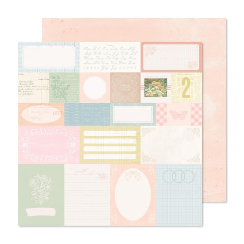 Gingham Garden - Crate Paper - Double-Sided Cardstock 12"X12" - Souvenir