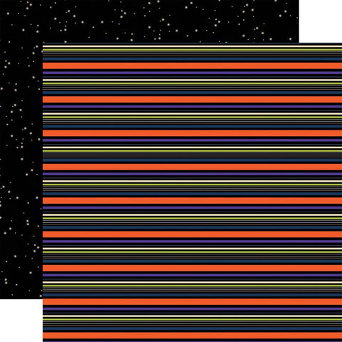 Hocus Pocus (2022) - Carta Bella - Double-Sided Cardstock 12"X12" - Spooky Stripes