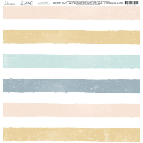 Set Sail - Heidi Swapp - Double-Sided Cardstock 12"X12" - Stripes Multi