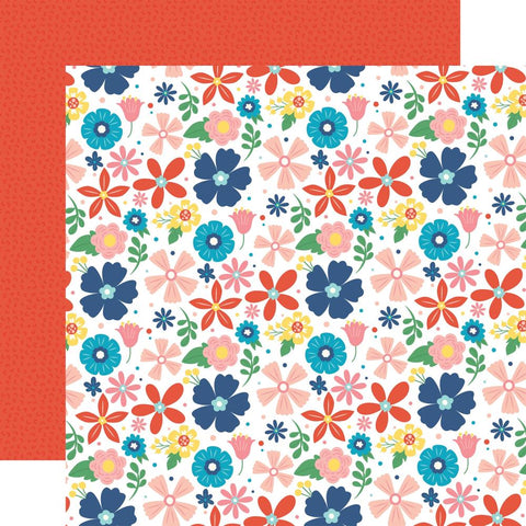 Endless Summer - Echo Park - Double-Sided Cardstock 12"X12" -  Sunny Stems