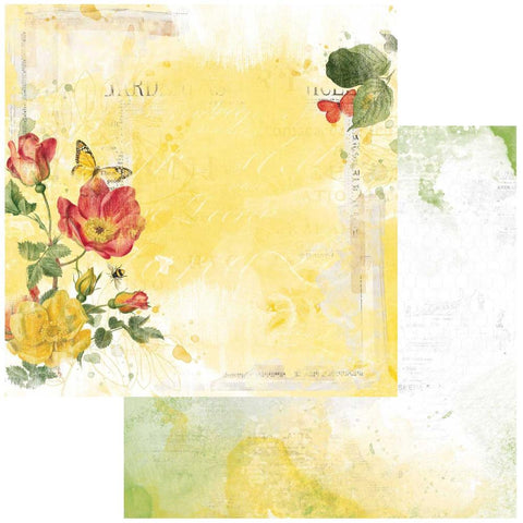 Vintage Artistry Countryside - 49 & Market - Double-Sided Cardstock 12"X12" - Sunset Bloom