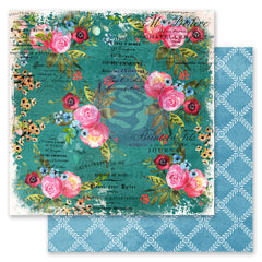 Painted Floral - Prima Marketing - 12"x12" Double-sided Patterned Paper w/ foil details - Sweet Moment