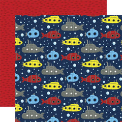 Under Sea Adventure - Echo Park - Double-Sided Cardstock 12"X12" - Swimming Submarines