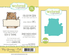 Taylored Expressions - Stamp & Die Combo - Big Grumpy Cat (0520)