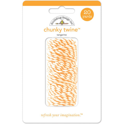 Doodlebug - Monochromatic Chunky Twine 20yd - Tangerine
