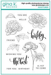 Gina K Designs - Clear Stamp 6" x 8" - The Best Flowers GKDBF