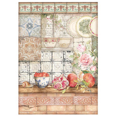 Casa Granada - Stamperia - A4 Rice Paper - Tiles (4655)
