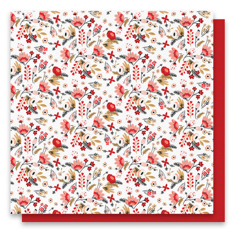 Cupid's Sweetheart Cafe - PhotoPlay - 12"x12" Double-sided Patterned Paper - Valentine Floral