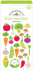 Farmers Market - Doodlebug - Sprinkles Adhesive Glossy Enamel Shapes - Veggie Garden
