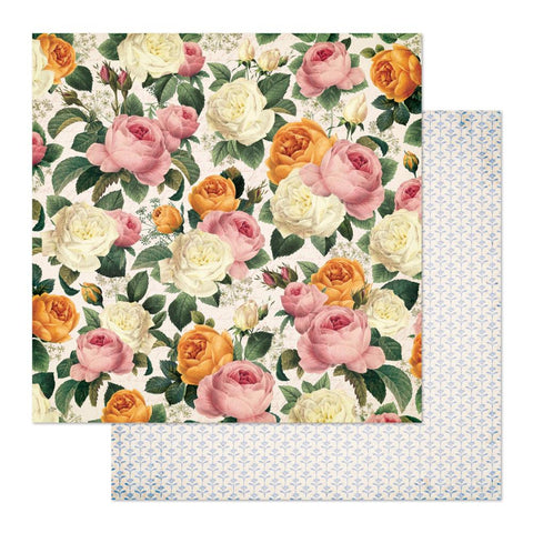 Brighton - BoBunny - Double-Sided Cardstock 12"X12" -  Vintage Rose