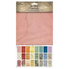 Tim Holtz - Idea-Ology - Backdrops Double-Sided Cardstock 6"X10" 24/Pkg - Volume #5 (3092)