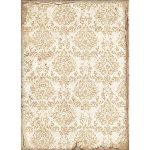 Sleeping Beauty - Stamperia - Rice Paper Sheet A4 - Wallpaper Gold (4578)
