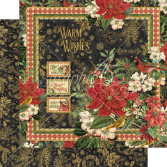 Warm Wishes - Graphic45 - 12"x12" Double-sided Patterned Paper - Warm Wishes
