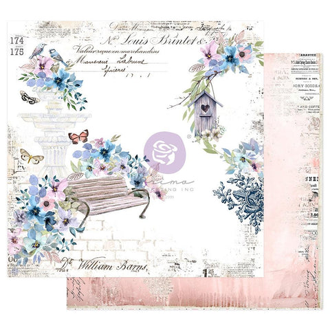 Watercolor Floral - Prima Marketing - Double-Sided Cardstock 12"X12" - Watercolor Cards