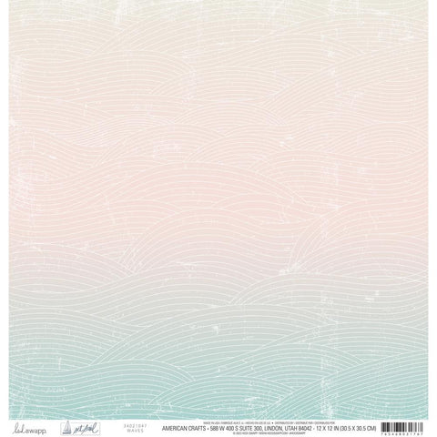 Set Sail - Heidi Swapp - Double-Sided Cardstock 12"X12" - Waves