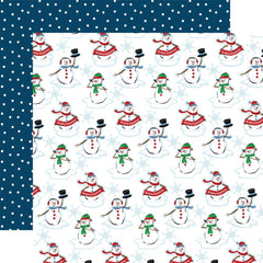 White Christmas - Carta Bella - Double-Sided Cardstock 12"X12" -  Welcoming Snow