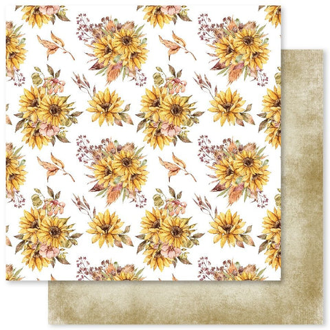 Sunflower Garden - Paper Rose - 12"x12" Double-sided Patterned Paper - Paper A