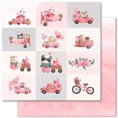 Sending Hugs  - Paper Rose - 12"x12" Patterned Paper - Paper A