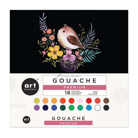 Art Philosophy - Prima Marketing - 12ml Gouache Set 18/Pkg - Assorted Colors