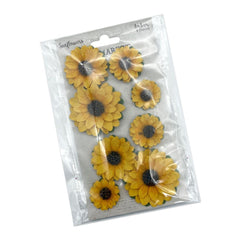49 And Market  - Sunflower Paper Flowers 8/Pkg - Amber (7803)