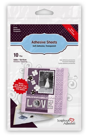 Scrapbook Adhesive - 4X6 Adhesive Sheets 10/pkg (6800)