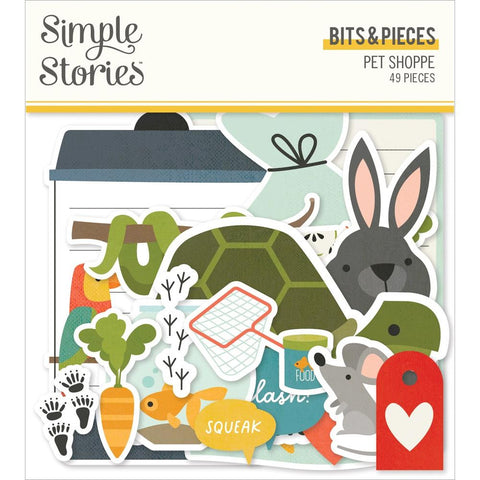Pet Shoppe - Simple Stories - Bits & Pieces Die-Cuts 49/Pkg