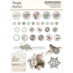 Simple Vintage Winter Woods - Simple Stories - Decorative Brads