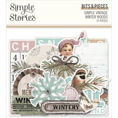 Simple Vintage Winter Woods - Simple Stories - Bits & Pieces Die-Cuts 57/Pkg