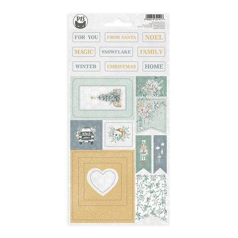 Christmas Charm - P13 - Chipboard Sticker Sheet - 01 (1417)