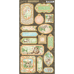 Wild & Free - Graphic45 - Chipboard Die-Cuts 6"X12" Sheet