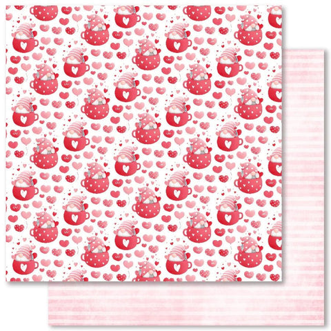 Gnomie Hugs - Paper Rose - 12"x12" Patterned Paper - Paper C