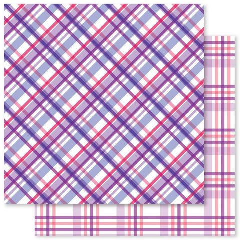 Sweet Plaids - Paper Rose - 12"x12" Patterned Paper - C