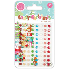 Candy Christmas - Craft Consortium - Adhesive Enamel Dots 80/Pkg