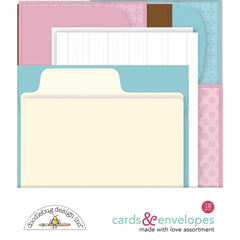 Made With Love - Doodlebug - Cards & Envelopes 12/Pkg - 6 Cards/6 Envelopes