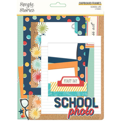 School Life - Simple Stories - Chipboard Frames