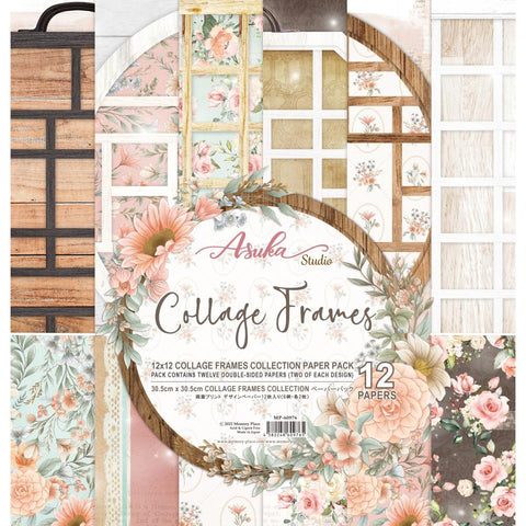 Collage Frames - Asuka Studio - Double-Sided Paper Pack 12"X12" 12/Pkg