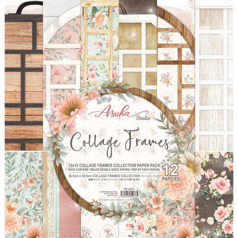 Collage Frames - Asuka Studio - Double-Sided Paper Pack 12"X12" 12/Pkg