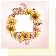 Sunflower Garden - Paper Rose - 12"x12" Double-sided Patterned Paper - Paper D