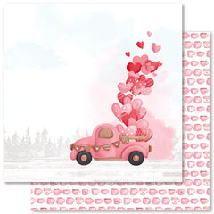 Sending Hugs  - Paper Rose - 12"x12" Patterned Paper - Paper D