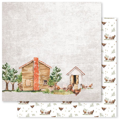 On the Farm - Paper Rose - 12"x12" Patterned Paper - D