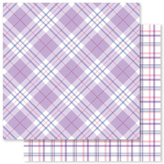 Sweet Plaids - Paper Rose - 12"x12" Patterned Paper - D