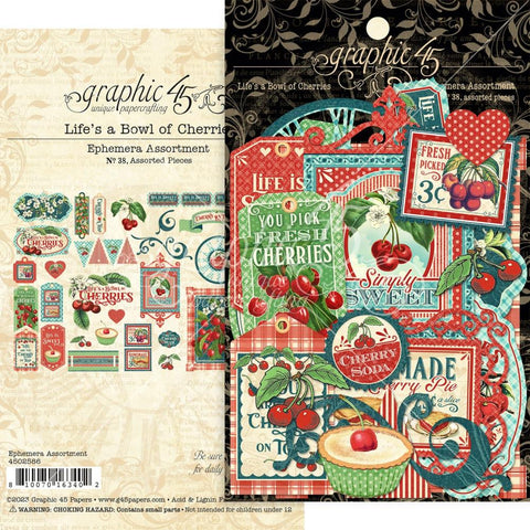 Life's A Bowl Of Cherries - Graphic45 - Cardstock Die-Cut Assortment