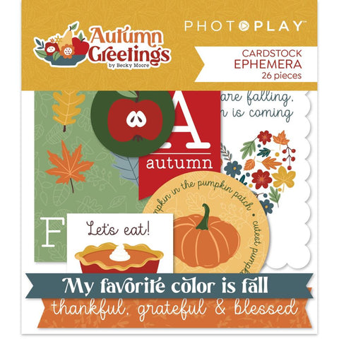 Autumn Greetings - PhotoPlay - Ephemera Cardstock Die-Cuts