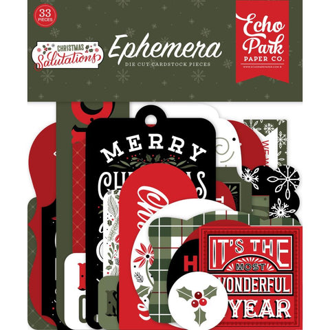 Salutations Christmas  - Echo Park - Cardstock Ephemera 33/Pkg -  Icons