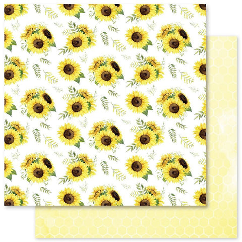 Bee Happy - Paper Rose - 12"x12" Double-sided Patterned Paper - Paper E