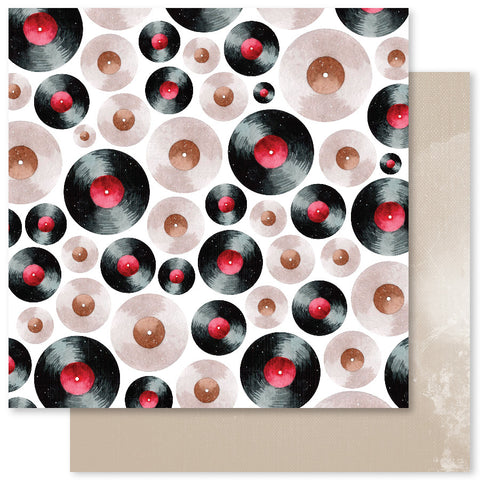 Blissful Afternoon Sounds - Paper Rose - Double-sided Patterned Paper 12"x12" - Paper E