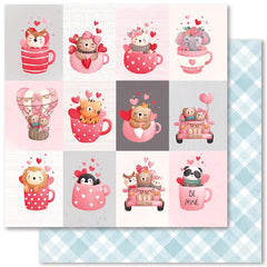 Sending Hugs  - Paper Rose - 12"x12" Patterned Paper - Paper E