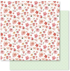 Country Rose - Paper Rose - 12"X12" Patterned Paper - Paper E