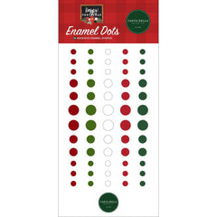 Happy Christmas - Carta Bella - Adhesive Enamel Dots 60/Pkg